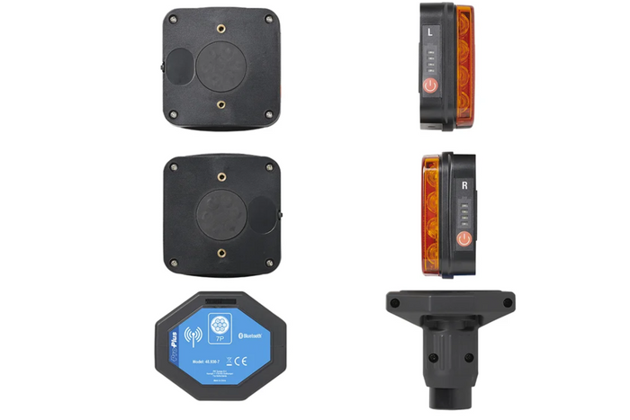 Luces traseras LED ProPlus de 7 pines, 4 funciones (izquierda + derecha), magnéticas, Bluetooth.