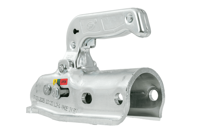 Enganche de bola STEELPRESS BC-3000.1D-00-00+Z2 para remolque de 3000 kg con barra de tiro tubular de 35-50 mm