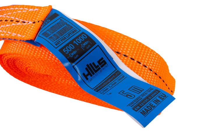 Correa de una sola pieza naranja HILLS de 5 m/25 mm/1 t con tensor