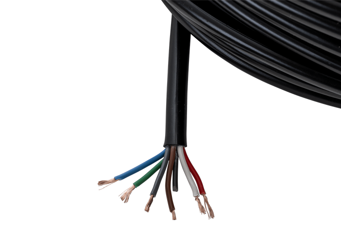 Cable eléctrico HYBSZ YLY-S 6x0,75 de seis núcleos - 1 m