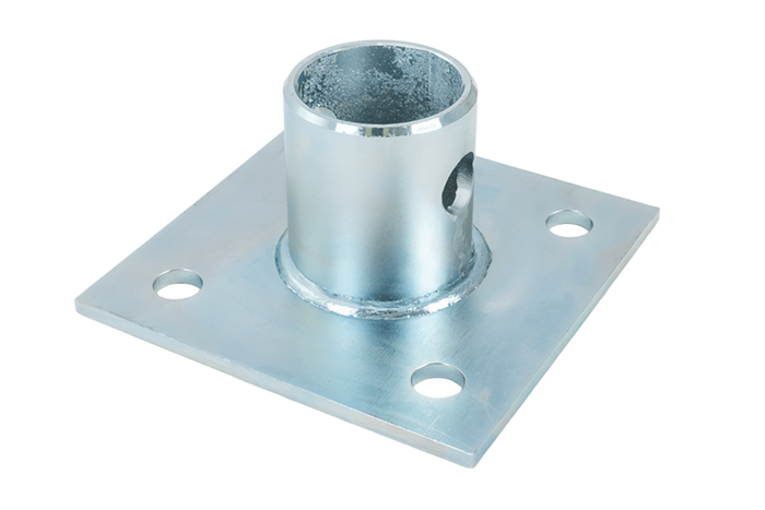 Soporte extensible con adaptador UNITRAILER TJ5002+TJ5002A para remolque de plataforma plana de 1300 kg (560-940 mm)