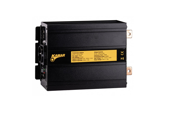 Convertidor de voltaje 12V/230V (1000/2000W) KAMAR E1926