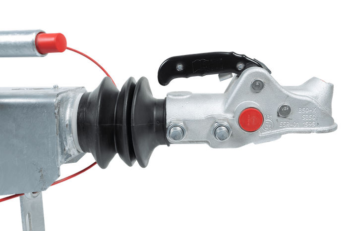 Dispositivo de inercia AL-KO 2.8VB1 con enganche AK351 para remolque de 3500 kg con lanza cuadrada