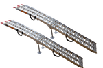 Rampas plegables UNITRAILER ALR003 de aluminio para remolques de 221 cm y 680 kg con correa y soporte, juego de 2