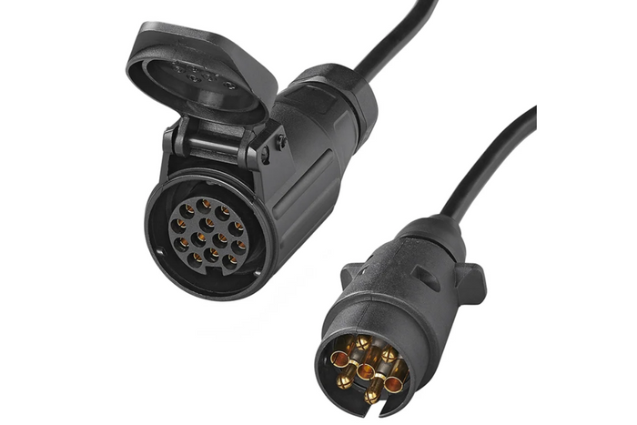 Cable adaptador ProPlus para toma de enganche de remolque de 7/13 pines, 80 cm