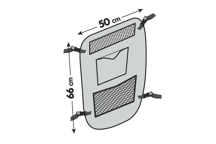 Mampara para perros LAMP PET-4 barrera fijada a los asientos delanteros 50x66cm