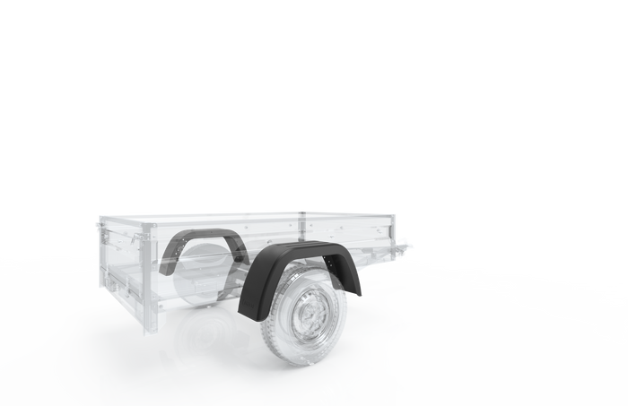 Guardabarros remolque 13-14" DOMAR D20112 paso de rueda plano 660/190mm