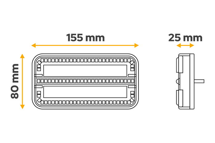 Luces traseras LED TT Technology TT.12028B-DI 3 funciones izquierda+derecha, inalámbricas, magnéticas