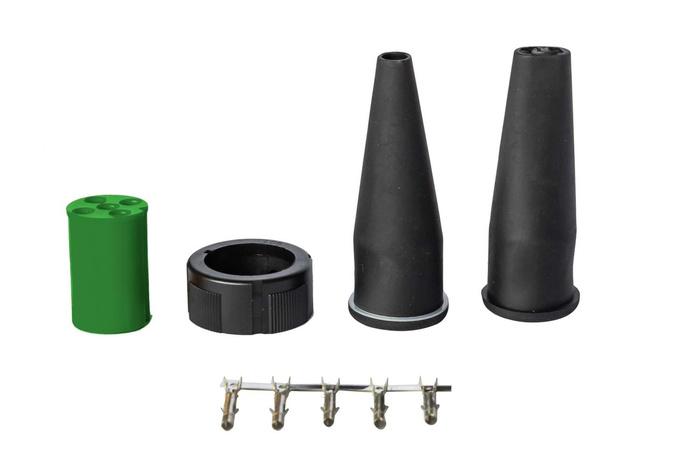 Juego de conectores ASPÖCK para pilotos traseros de remolque bayoneta 5-PIN hembra