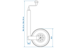 Rueda jockey ProPlus 341507 150 kg 48 mm 650-880 mm