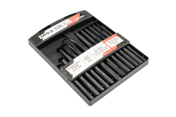 Cinceles y punzones YATO YT-4714, juego de 12.