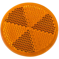 Reflector amarillo fi 60 mm con cinta adhesiva